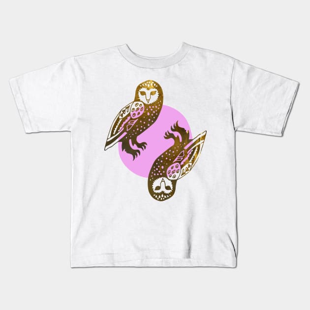 An Observation of Owls Kids T-Shirt by joyandgrace